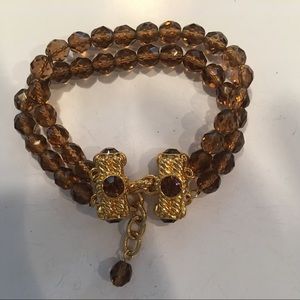 Beaded two stranded bracelet